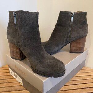 Franco Sarto Suede Ankle Boots, Size 7